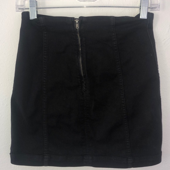 Free People black denim mini - Picture 2 of 3